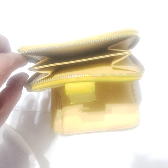 PRADA Vintage YELLOW BIFOLD CANVAS WALLET - Picture 15 of 15